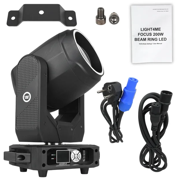 LIGHT4ME FOCUS 200W BEAM RING LED moving head