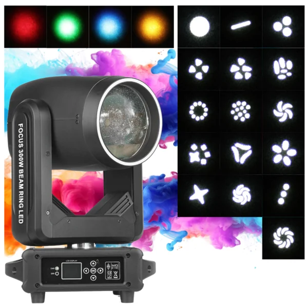 LIGHT4ME FOCUS 300W BEAM RING LED moving head