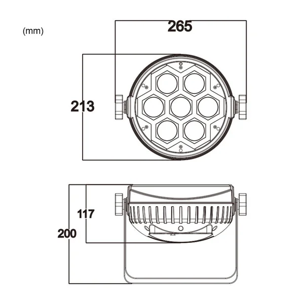 LIGHT4ME FRAME PAR 7x12 LED RGBW spotlight lyseffekt