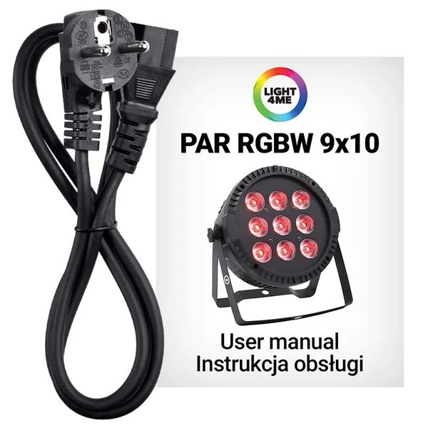 LIGHT4ME PAR RGBW 9x10 scenespotlight LED-lysarmatur