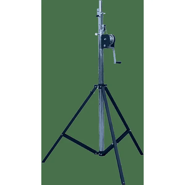 Light stand with crank - black/chrome
