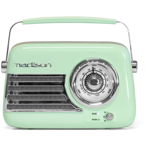 Madison Retro Radio with Bluetooth and FM (Mint)