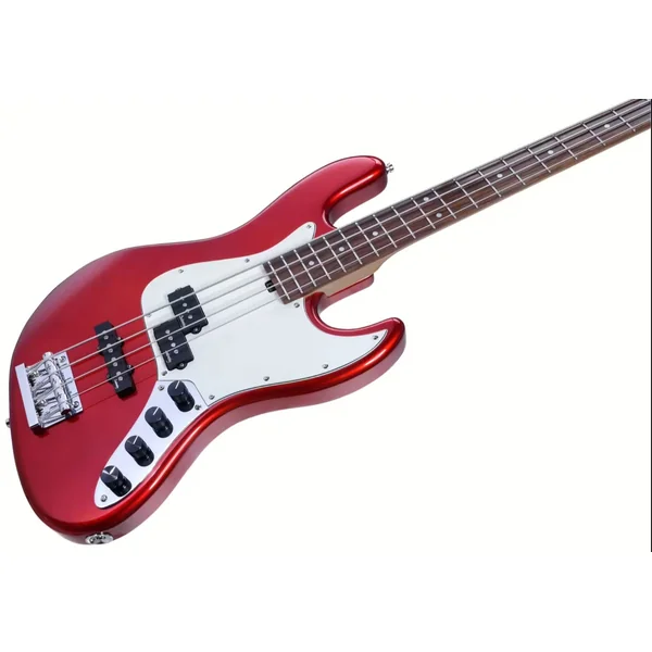 MetroExpress 21-Fret Hybrid P/J Bass V2 4-String (PF) - candy apple red