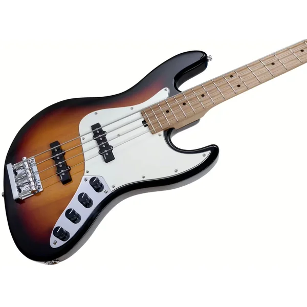MetroExpress 21-Fret Vintage J/J Bass V2 4-String (MN) - tobacco sunburst transparent