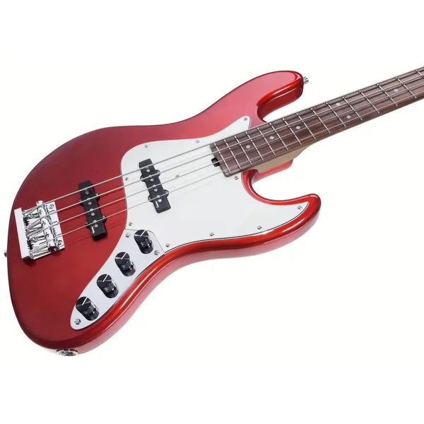 MetroExpress 21-Fret Vintage J/J Bass V2 4-String (PF) - candy apple red metallic