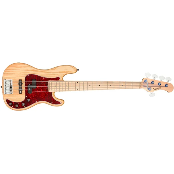 MetroLine 21-Fret Hybrid P/J Bass Ash (5-String, Germany, MN) - natural transparent satin