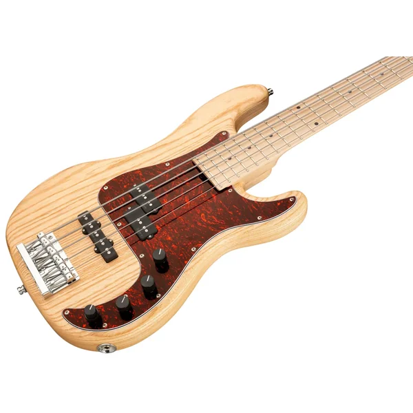 MetroLine 21-Fret Hybrid P/J Bass Ash (5-String, Germany, MN) - natural transparent satin