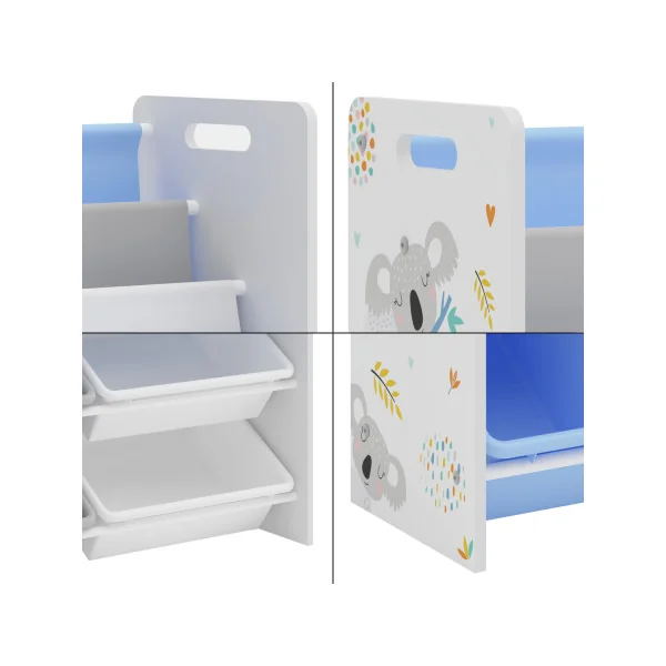Meuble Rangement Jouets 6 Bacs Thème Koala Meuble Enfant Bibliothèque Enfant