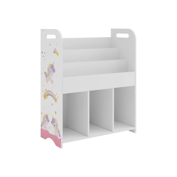 Meuble Rangement Livres Thème Licornes Meuble Enfant Bibliothèque Enfant
