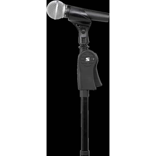 Microphone stand with ergonomic handle