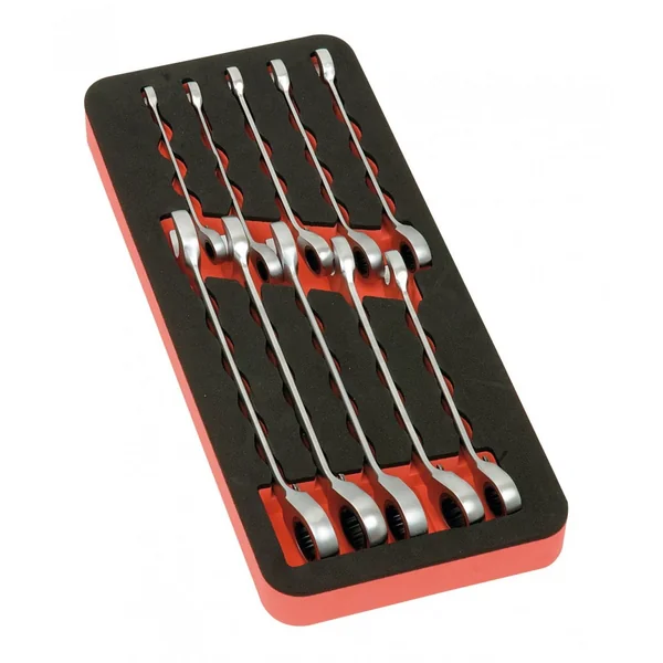 Module Mousse Vide Bicolore pour 10 Clés Mixtes à Cliquet – 385 x 165 mm - MOB