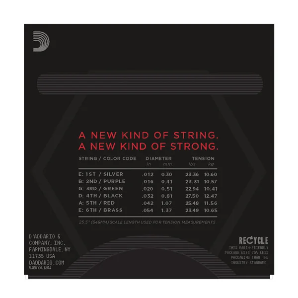 NYXL1254 Nickel Wound Electric Guitar Strings, Heavy, 12-54 - jeu de 6 cordes
