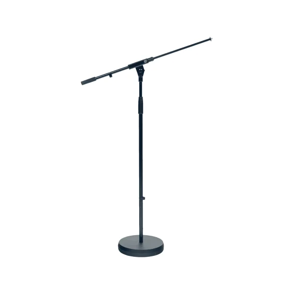 Pied micro à base ronde K&M 26020 hauteur reglable avec perchette télescopique