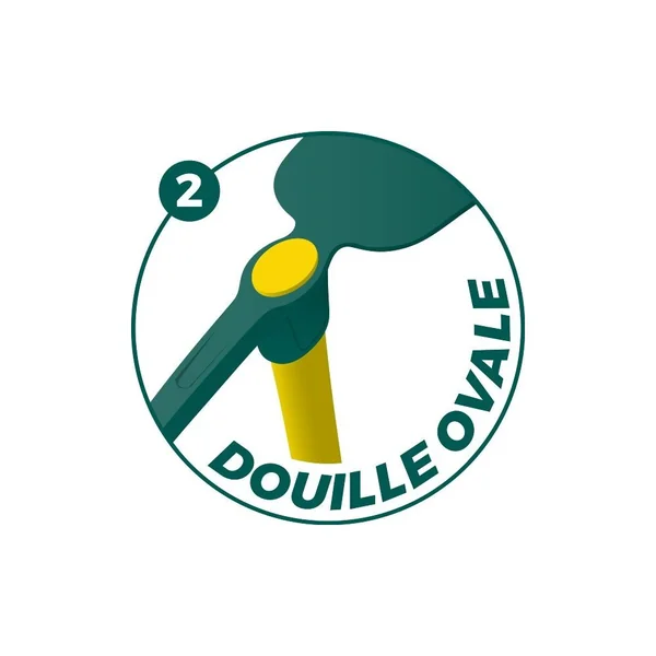 Pioche de cantonnier Duopro douille ovale 2 kg sans manche