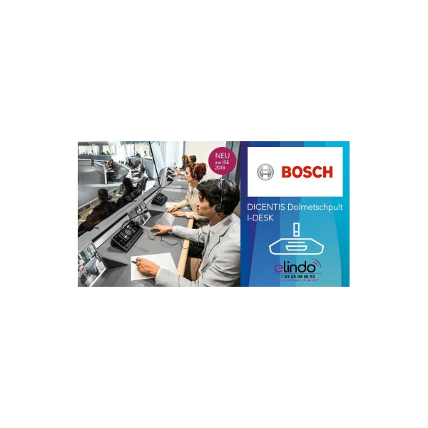 Poste d’interprète Bosch DICENTIS DCNM-IDESK – Pupitre d’interprétation professionnel (sans microphone)
