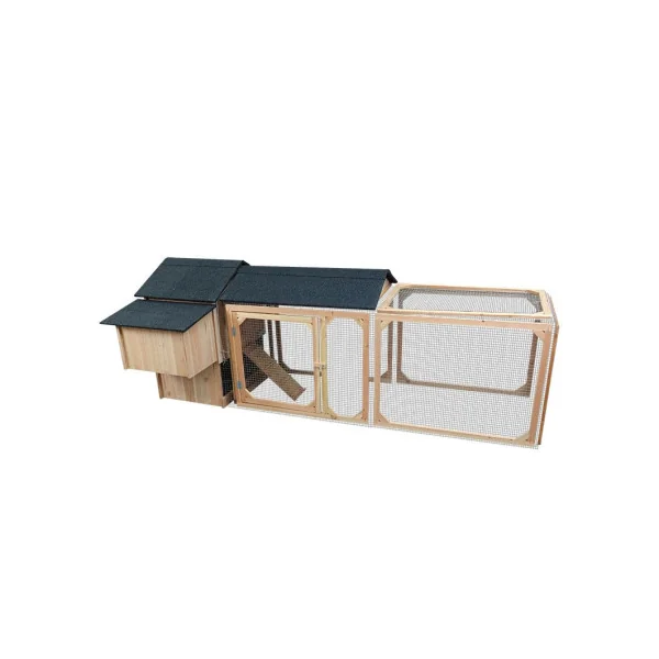 Poulailler avec Enclos Cabourg 5 Poules Epicéa 19 mm Abri Poules Volaille