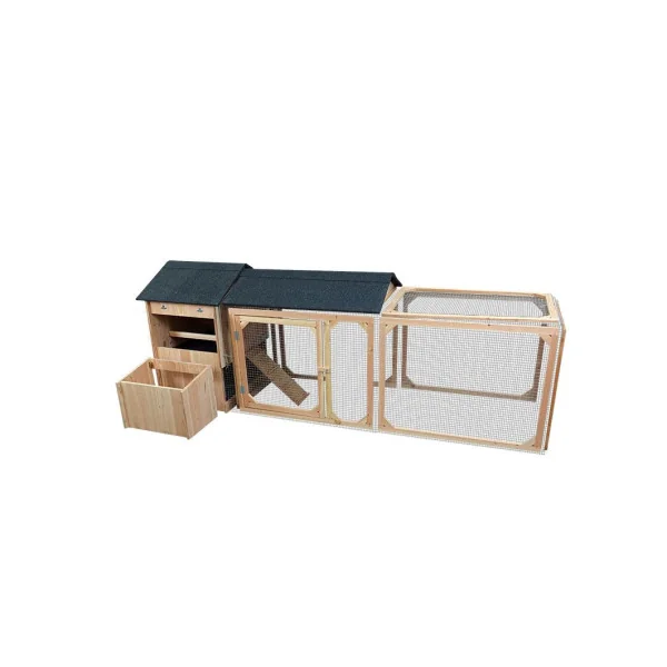 Poulailler avec Enclos Cabourg 5 Poules Epicéa 19 mm Abri Poules Volaille