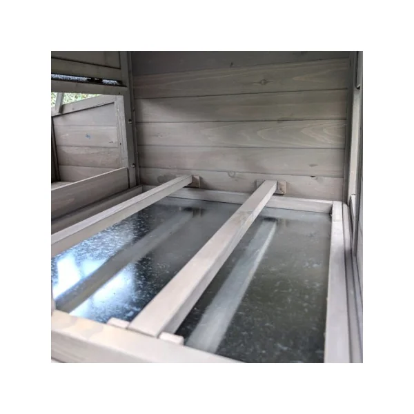 Poulailler Sore 4 à 6 Poules Poulailler Mobile Déplaçable avec Toit Shingle et Polycarbonate