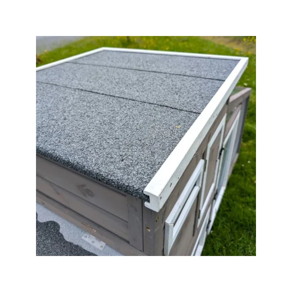 Poulailler Sore 4 à 6 Poules Poulailler Mobile Déplaçable avec Toit Shingle et Polycarbonate