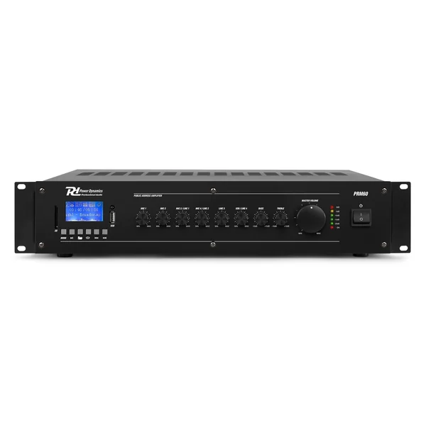 PRM60 Power Dynamics - Amplificateur de puissance mixer USB bluetooth 100V - 8 ohms 60W