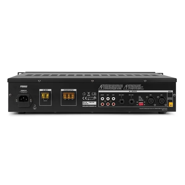 PRM60 Power Dynamics - Amplificateur de puissance mixer USB bluetooth 100V - 8 ohms 60W