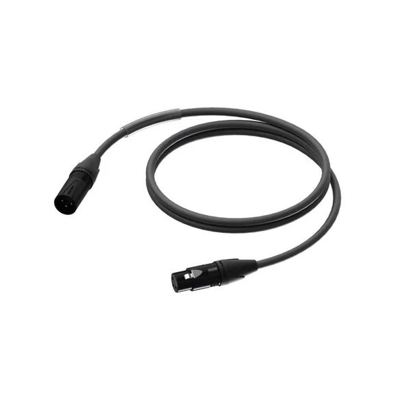 ProCab DMX/AES XLR han > XLR hun m/sort Neutrik - 1,5 m (PRD953-1,5)