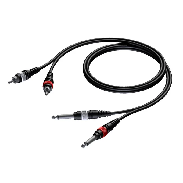 ProCab signalkabel 2 x Jack > 2 x RCA - 1,5 m