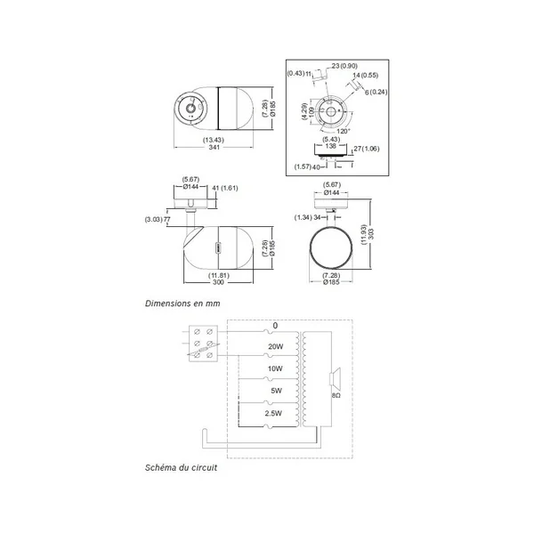 Projecteur de son 100V/20W LP1-UC20E-1 BOSCH