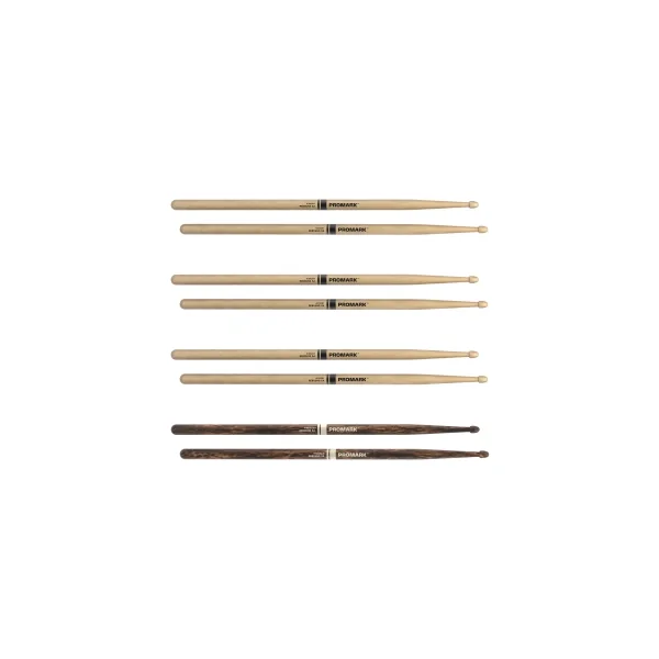 PROMARK RBH565AW4PFG Pack Rebound 5A - 3 Paires + 1 Paire Firegrain