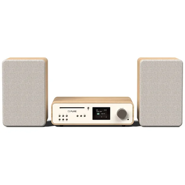 Pure Classic Stereo Hi-Fi System – DAB+, CD, Bluetooth, 100W, Egetræ