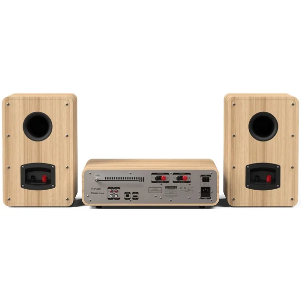Pure Classic Stereo Hi-Fi System – DAB+, CD, Bluetooth, 100W, Egetræ