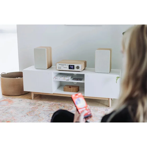 Pure Classic Stereo Hi-Fi System – DAB+, CD, Bluetooth, 100W, Egetræ