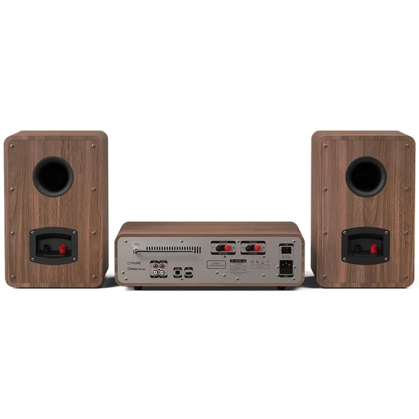 Pure Classic Stereo Hi-Fi System – DAB+, CD, Bluetooth, 100W, Valnød