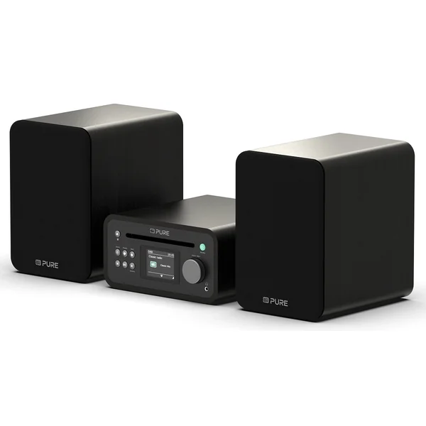 Pure Classic Stereo Mini Hi-Fi System – DAB+, CD, Bluetooth, 40W, Sort