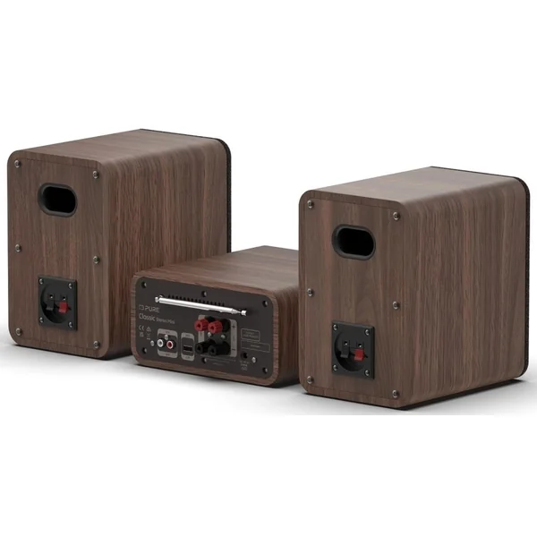Pure Classic Stereo Mini Hi-Fi System – DAB+, CD, Bluetooth, 40W, Valnød