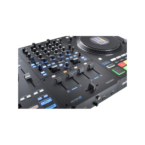 Rane DJ Performer Contrôleur DJ motorisé 4 voies, plateaux motorisés, stems Serato, 16 pads
