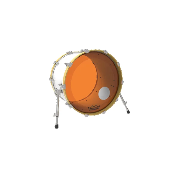 REMO Colortone 20" Powerstroke 3 Bass Orange W/Hole