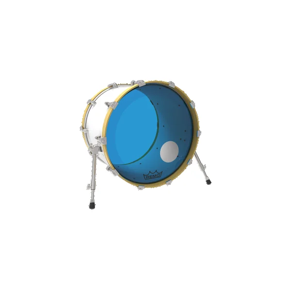REMO Colortone 22" Powerstroke 3 Bass Blue W/Hole