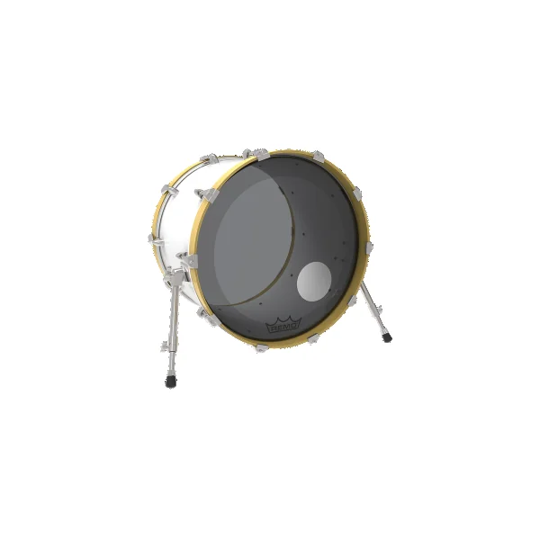 REMO Colortone 22" Powerstroke 3 Bass Smoke W/Hole