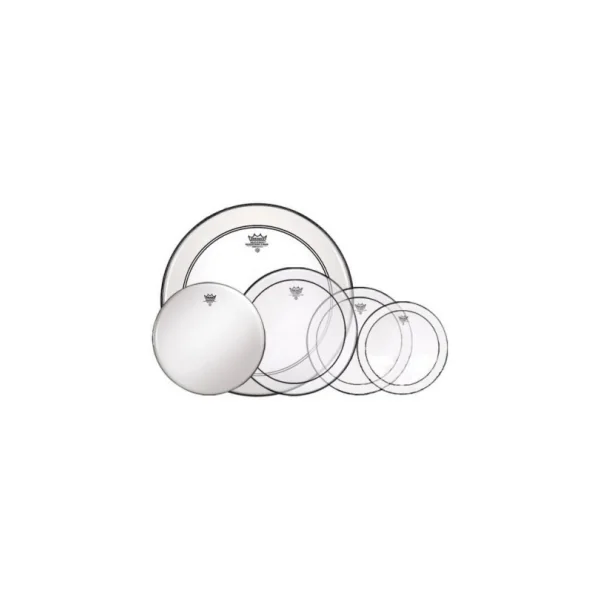 REMO Pack Pinstripe 12"/13"/16"/Pw3 22" Clear + Ambassador 14" Coated