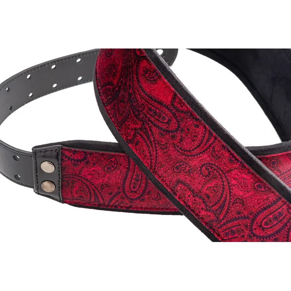 Righton J-Paisley velvet strap red