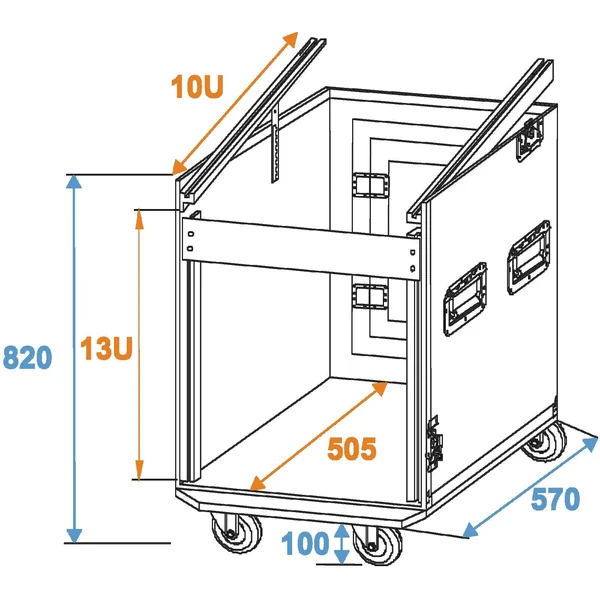 Roadinger Combi Rack with wheels