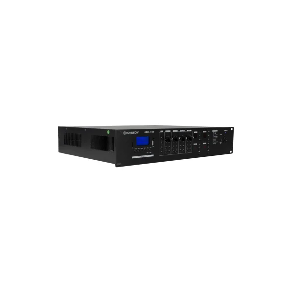 RONDSON AMX-4120 – Amplificateur mélangeur 4 zones 4 × 120 W avec lecteur multimédia intégré
