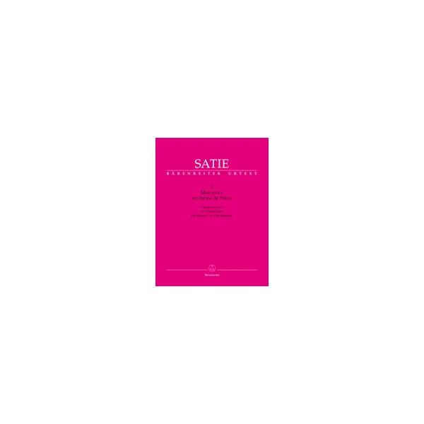 Satie E. Morceaux en Forme de Poire Piano 4 Mains