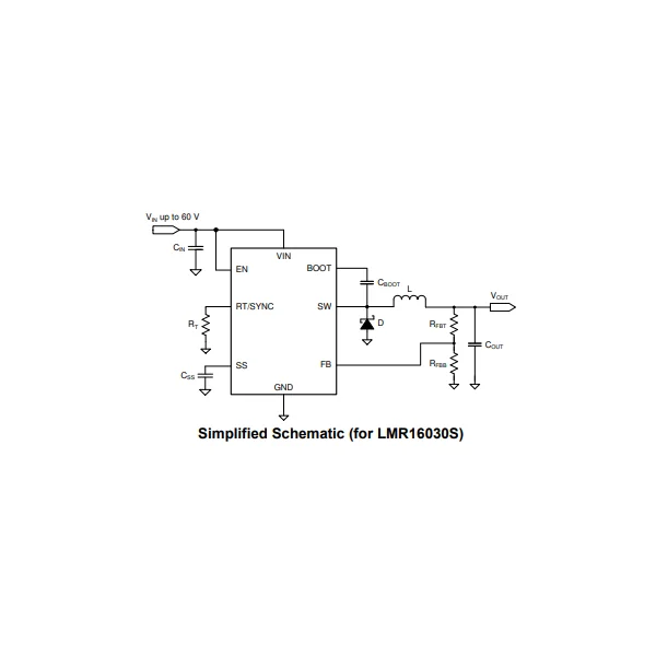 SB3P TI LMR16030 convertisseur DC/DC 4-60V input - 1-50V ouput 3A HSOP-8