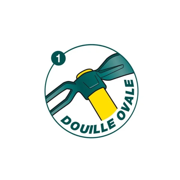 Serfouette forgée Duopro douille ovale 40x27 panne et fourche - 30 cm sans manche