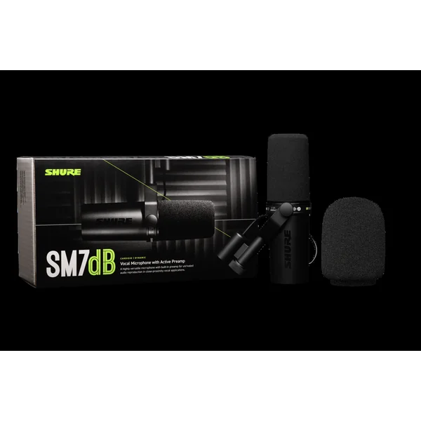 Shure SM7dB Microphone dynamique actif pour podcast