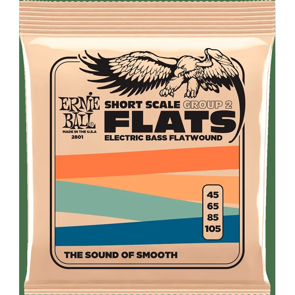 SLINKY FLATS BASS SHORT SCALE 45-105 - set of 4 strings