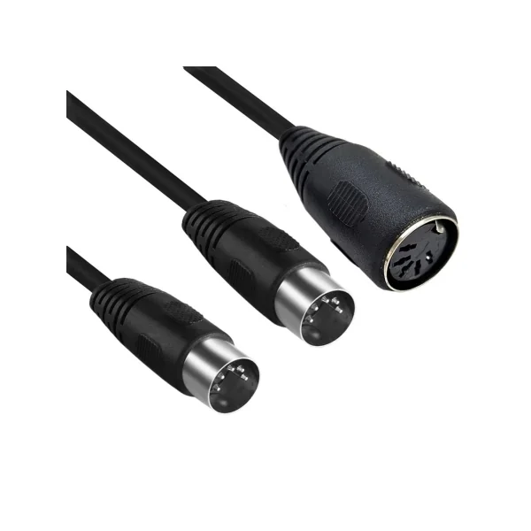Splitter midi 1 Din 5 broches femelle vers 2 mâles 30cm