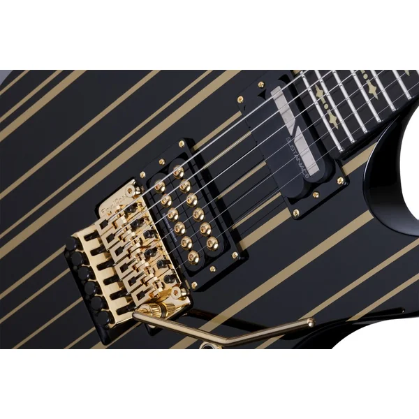 Synyster Custom-S - black w/ gold stripes